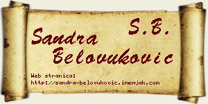 Sandra Belovuković vizit kartica